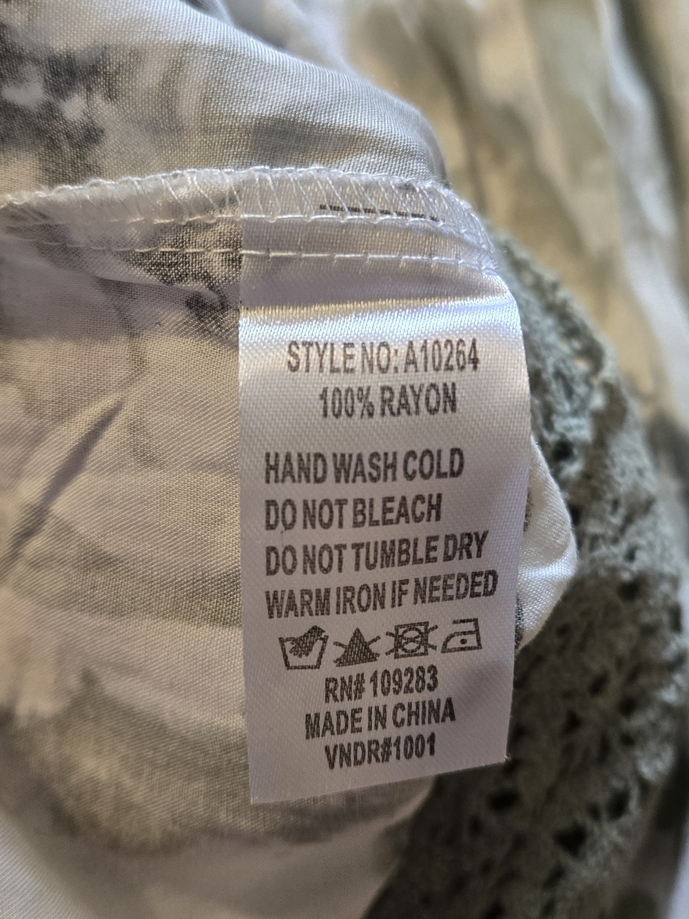 Surf Gypsy Sage Green Tie-Dye Off-Shoulder Blouse - Picture 4 of 4